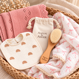 Baby Essentials Bundle – Wrap, Blanket & Brush
