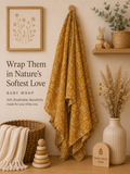 Mustard Daisy Cotton Muslin Baby Wrap