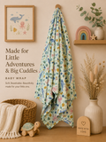 Sea Life Cotton Muslin Baby Wrap – Pale Green