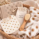 Baby Essentials Bundle – Wrap, Blanket & Brush
