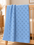 Diamond Knit Baby Blanket | Powder Blue