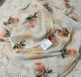Bamboo Muslin Wrap - Floral - LAST ONE