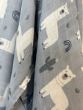 Llama Bamboo Wrap Muslin