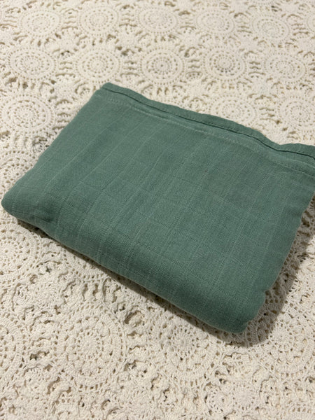 Olive Green - Bamboo Muslin Wrap
