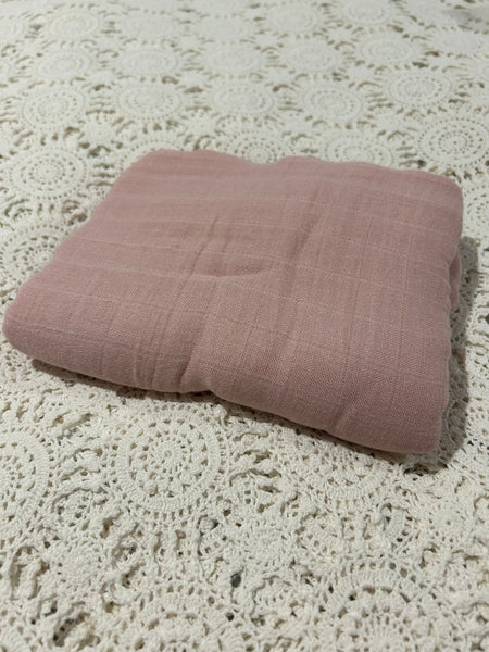 Blush Pink - Bamboo Muslin Wrap