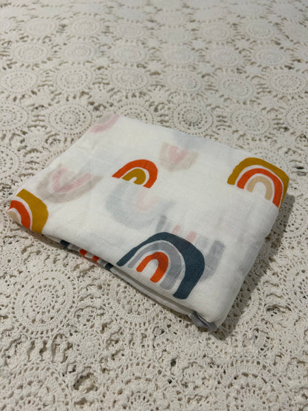 Bamboo Muslin Wrap - Rainbow
