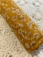 Mustard Daisy Print Cotton Muslin Wrap