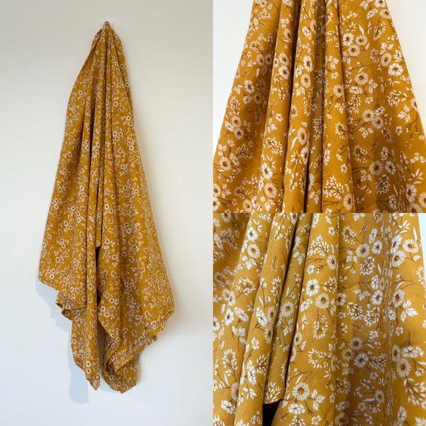 Mustard Daisy Print Wrap