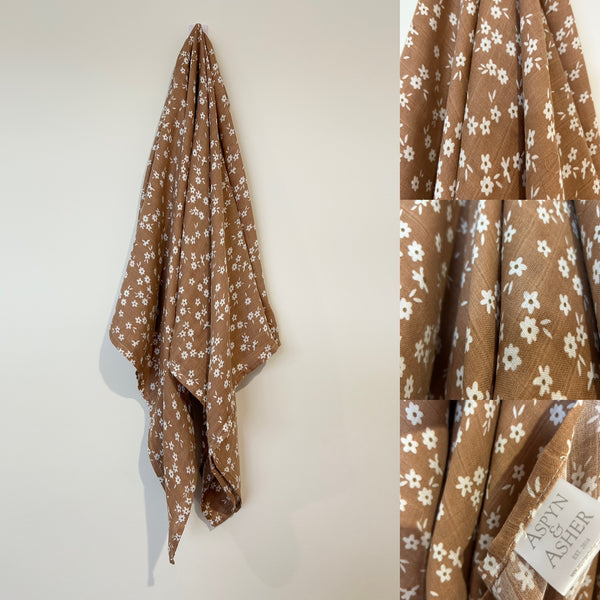 Mustard Flower Wrap Muslin