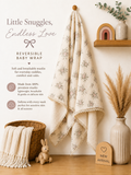 Bouquet Reversible Muslin Baby Wrap | Aspyn and Asher